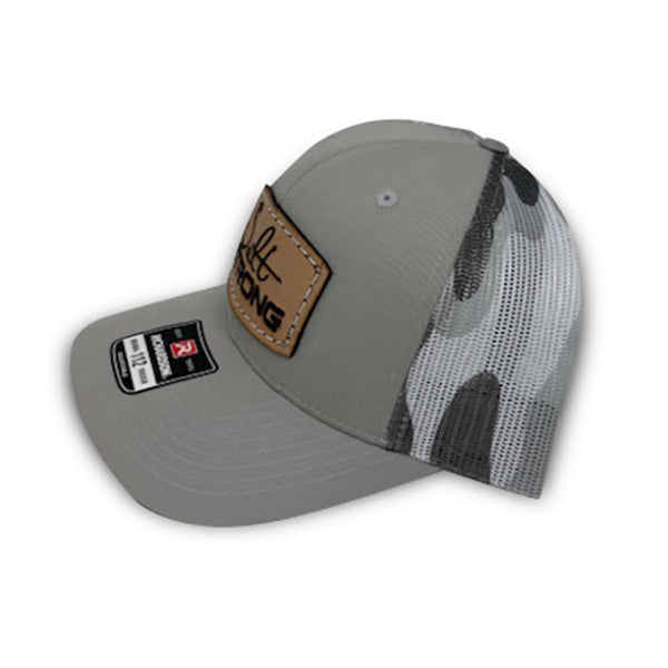 Salt Strong Oyster Shell Camo Leather Patch Hat