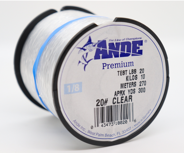 Ande Premium Mono 1/8 lb Spool 30 lb - Clear