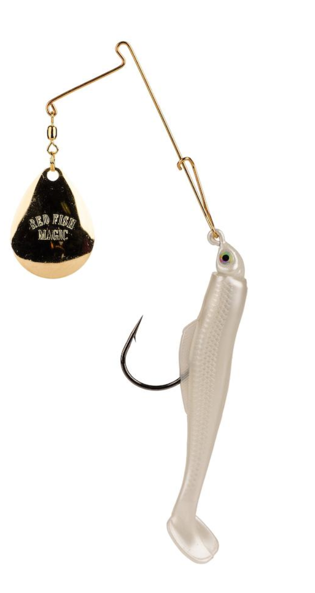 Strike King Redfish Magic Spinnerbait 1/8 oz Pearl/Pearl Head Strike King Redfish Magic Spinnerbait 1/8 oz Pearl/Pearl Head