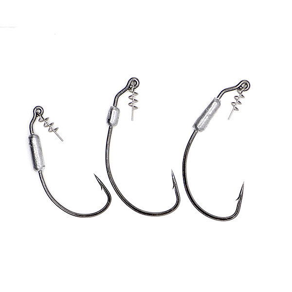 Hoss Helix Hooks 3/0 Hook 1/8th oz Weight (3 per pack