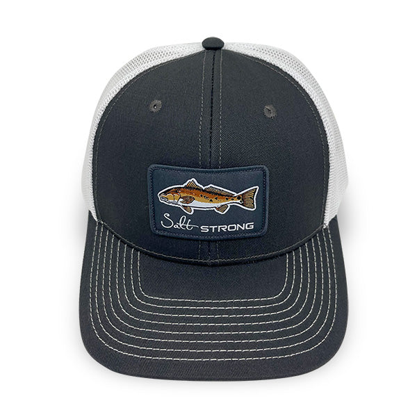 9 Spot Redfish Trucker Hat Salt Strong 9 Spot Redfish Trucker Hat Salt Strong