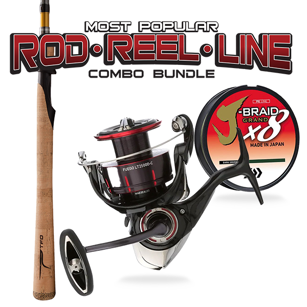 Most Popular Inshore Rod Reel Line Combo Bundle Salt Strong