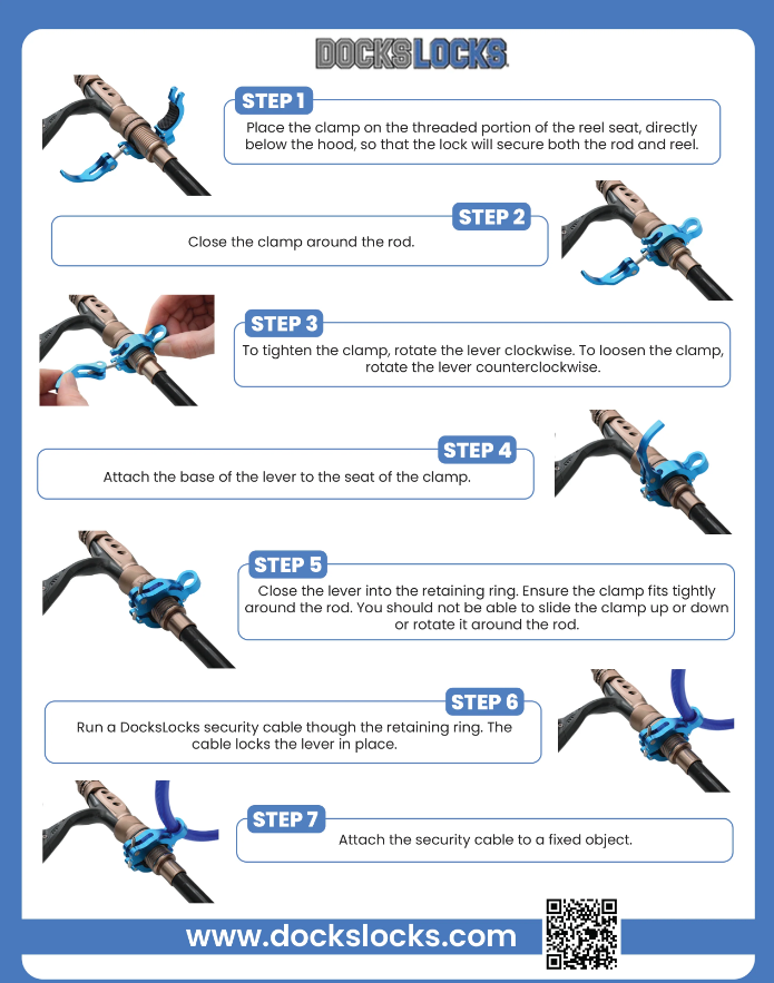 DocksLocks Rod & Reel Lock – Salt Strong