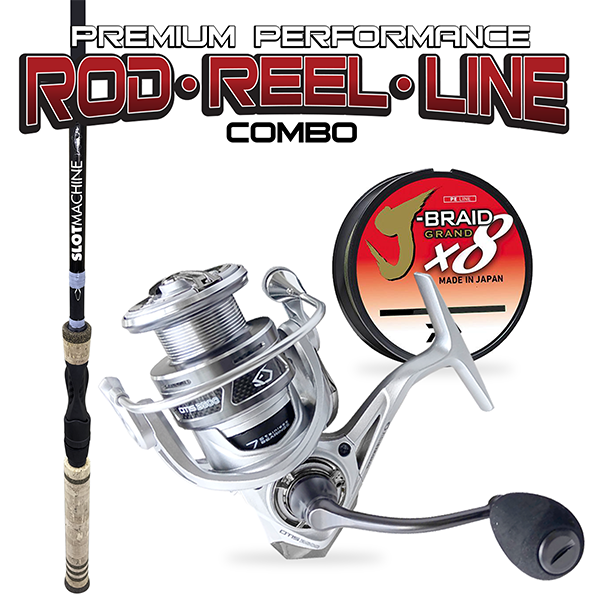 Premium Performance Rod, Reel, & Line Combo [Slot Machine]