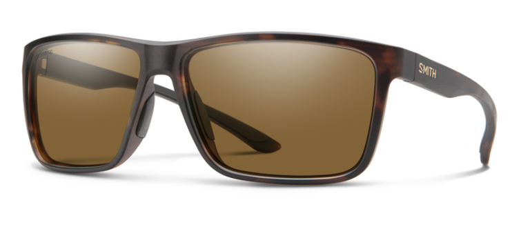 Smith Riptide Matte Black Polarized Glass Chromapop Blue Mirror Sunglasses