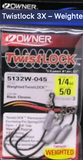 Owner Hooks Twistlock Wgtd 5/0 1/8Oz W/Center Pin Md#: 5132W-025 - 1021743